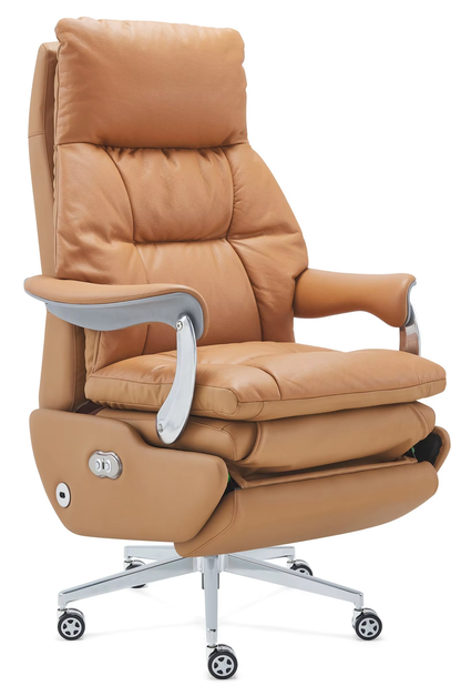 Home/Office，high-back leather recliner with power massage and padded support