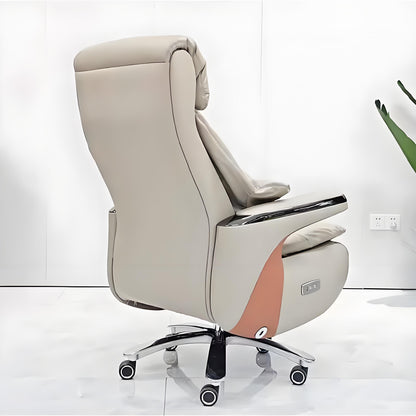 Home/Office，Ergonomic high-back electric office chair, made of breathable and comfortable cowhide